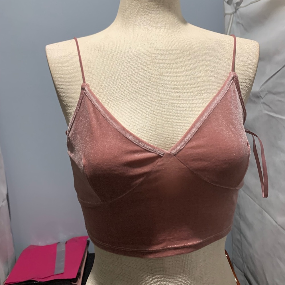 Velvet Pink Crop Top